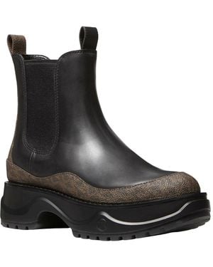 Michael Kors Dupree Leather Chelsea Boots - Black