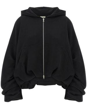 Dries Van Noten Hoodies & Sweatvesten ,Zwart ,Katoen Hannett Hoodie