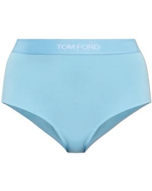 Tom Ford Ondergoed ,Blauw ,Polyester Modal Signature Briefs