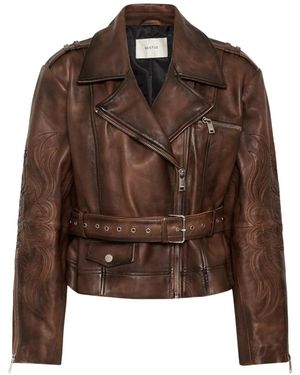 Gestuz Leather Jackets - Marrone