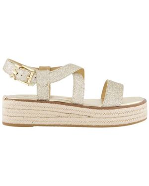 Michael Kors Metallic Goud Sandaal Lynn Model - Naturel