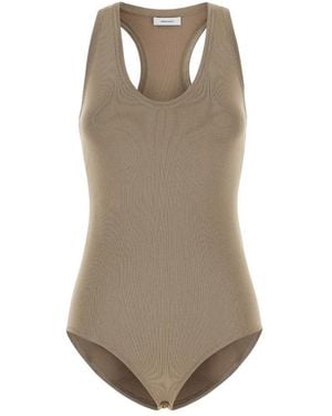 Ferragamo Cappuccino Stretch Viskose-Mischung Body - Braun