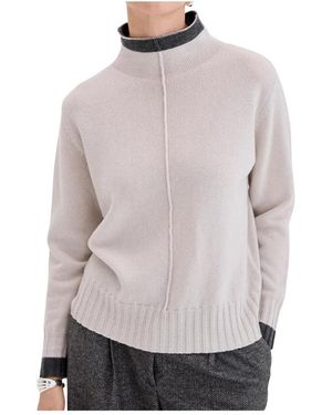 Biancalancia Maglia Rollkragenpullover - Grau