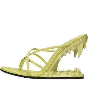 Gcds Schoenen ,Groen ,Leer Morso Metallic Thong Mules
