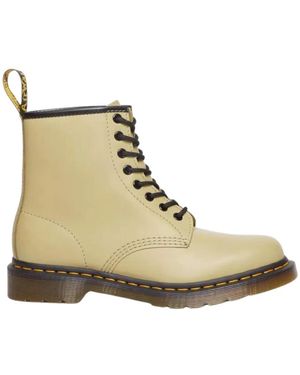 Dr. Martens 1460 Smooth Leather Lace-Up Boots - Natur