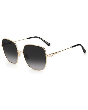 Jimmy Choo Oversized square frame metal sonnenbrille - Schwarz