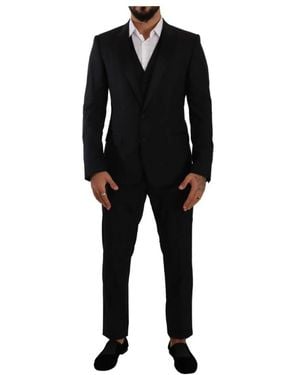 Dolce & Gabbana Single Breasted Suits - Black