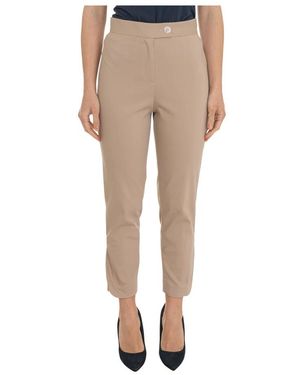 Harmont & Blaine Cropped Trousers - Natural