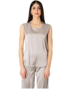 D.exterior Tops ,Grijs ,Polyester Top Fluida