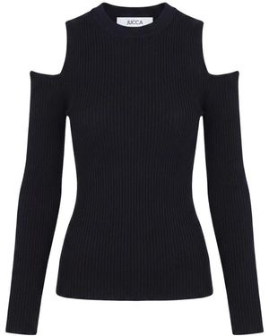 Jucca Truien & Vesten ,Zwart ,Ronde Hals Gebreid
