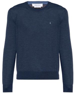 McQueen Round-Neck Knitwear - Azul
