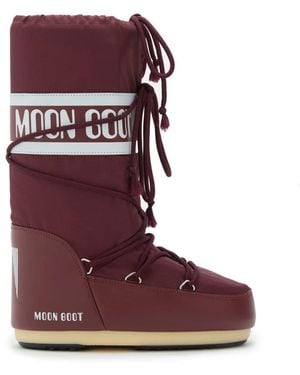 Moon Boot Schnürstiefel - Rot
