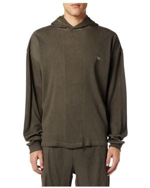 DIESEL Hoodies & Sweatvesten ,Groen ,Katoen T-Boat Hood