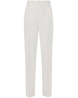 Elisabetta Franchi Slim-Fit Trousers - White