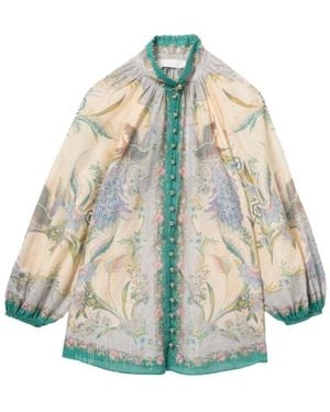 Zimmermann Indra Billow Blouse - Blauw