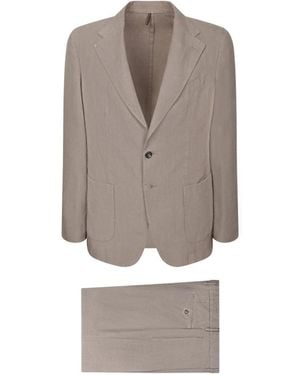 Dell'Oglio Single Breasted Suits - Brown