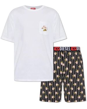 DIESEL Set-Raul-D-Core Zweiteiliger Pyjama - Weiß