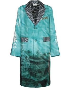 Pierre Louis Mascia Single-Breasted Coats - Blu