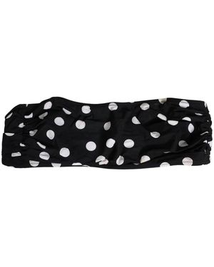 Dolce & Gabbana Badmode ,Zwart ,Nylon Bandeau Bikini Top