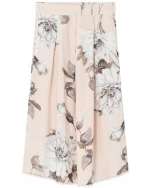 GUSTAV Midi Skirts - Natural