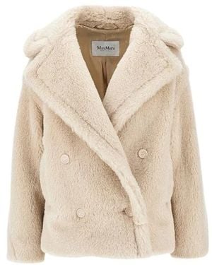 Max Mara Alcuno Kurzmantel Mit Doppelreiher - Natur