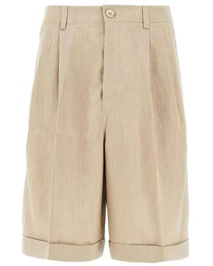 Jacquemus Korte Broeken ,Linnen Le Short Pastro - Naturel