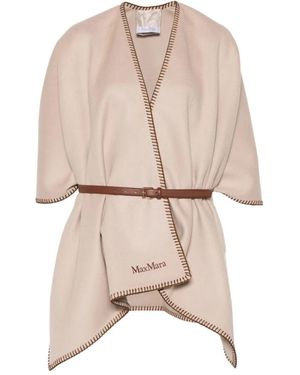 Max Mara Jassen ,Wol Mxacolom 700 Poncho - Naturel