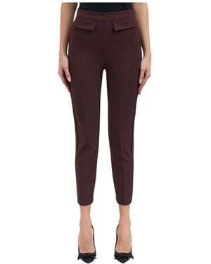 Elisabetta Franchi Cropped Trousers - Morado