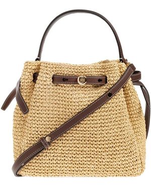 Tory Burch Romy Stroh-Bucket Bag - Natur