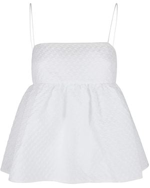 Cecilie Bahnsen Verstellbares Tanktop Mit Kordelzug - Weiß