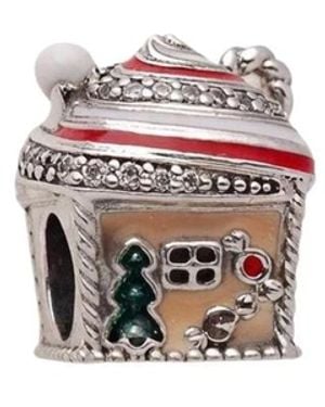 PANDORA Accessoires ,Veelkleurig ,Charm Koekhuisje Van Peperkoek - Roze