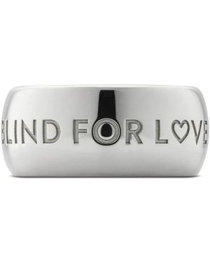 Gucci Blind For Love Wide Ring - Metallic