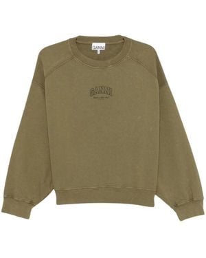 Ganni Hoodies & Sweatvesten ,Groen ,Sweatshirts