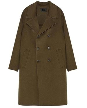 Yves Salomon Double-Breasted Coats - Green