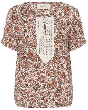 Cream Overhemden ,Oranje ,Blouses - Roze