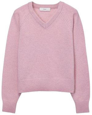 DUNST Truien & Vesten ,Roze ,Wol Soft Volume V-Hals Trui