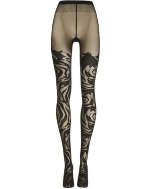 Wolford Florale Strumpfhose - Grau