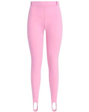 Moschino Jersey Leggings Met Logo - Roze