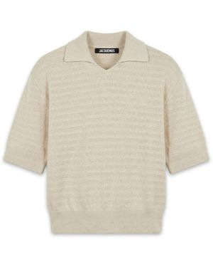 Jacquemus Le Polo Maille Chevron - Wit