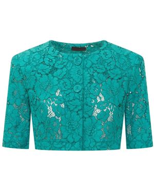 Pinko Jassen ,Groen ,Katoen Lace Spencer Jacket
