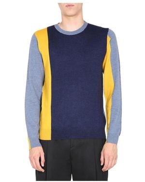 JW Anderson Truien & Vesten ,Veelkleurig ,Colourblock Crewneck - Blauw