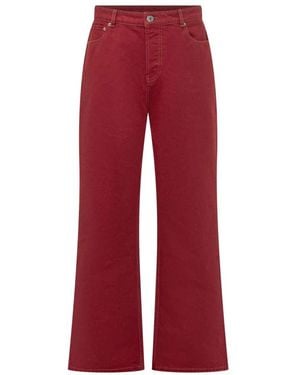 Ami Paris Jeans ,Rood ,Katoen Jeans Met Ruime Pasvorm