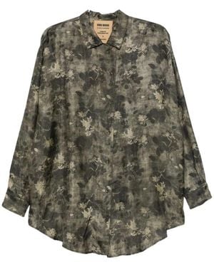 Uma Wang Bluse Mit Blumenprint - Grün