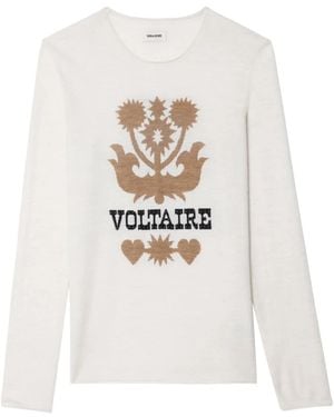Zadig & Voltaire Teissa Jumper 100% Merino Wool - White