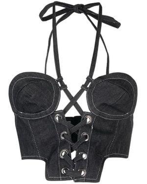 Julfer Sleeveless Tops - Black