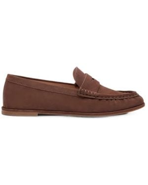 Stuart Weitzman Seiden-Nylon-Loafer - Braun