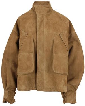 The Attico Leather Jackets - Marrón
