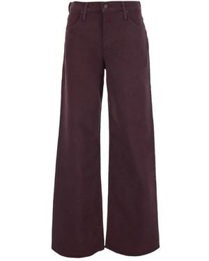 Mother Jeans ,Rood ,Katoen The Rerun Zip Sneak - Paars