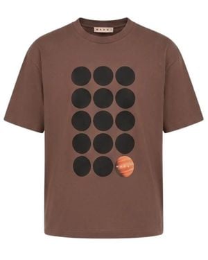 Marni Planet Print T-Shirt - Bruin