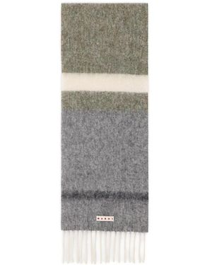 Marni Luxe Mohair Wollen Sjaal - Grijs
